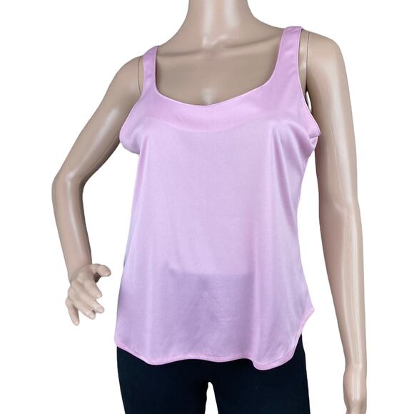 Cache Women's Pink Sleeveless Scoop Neck Curved Hem Pullover Tank Top Size M - Picture 1 of 5